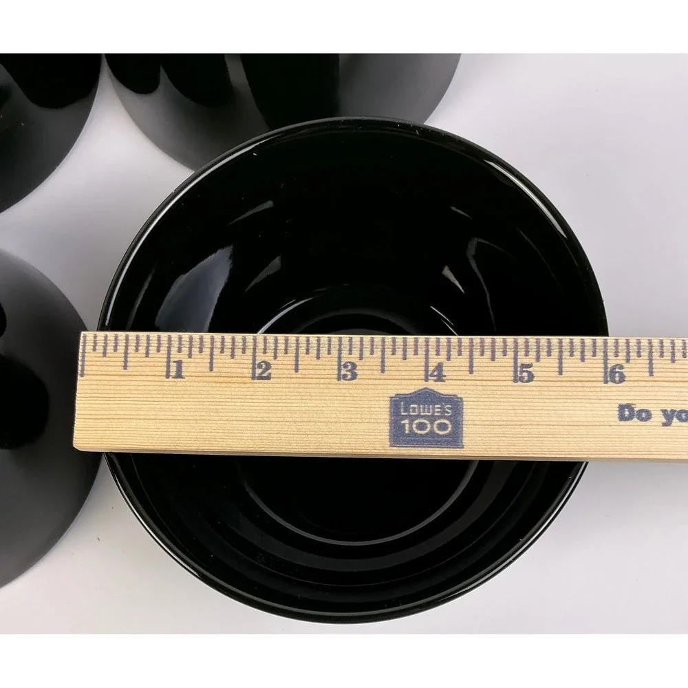 4 Threshold Avesta Stoneware Large Cereal Bowls‎ Black Dishwasher Microwave Safe